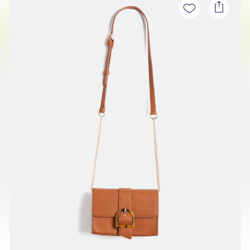 Urban Expressions Tan Crossbody Bag with Gold Accents